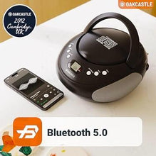 Load image into Gallery viewer, Oakcastle CD250 PORTABLE CD PLAYER BOOMBOX with Bluetooth & FM Radio | Black