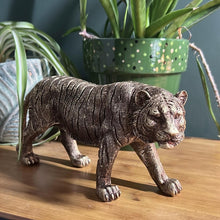 Load image into Gallery viewer, Handcrafted Bronze-Effect Tiger Statue - Elegant and Decorative Ornament for Home or Office Decor