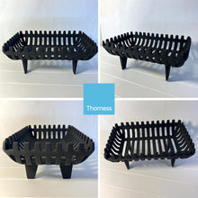 Load image into Gallery viewer, FREESTANDING 16 INCH CAST IRON FIRE BASKET | Solid Fuel Wood Log Coal |  for open fireplaces | Large Cast Iron Sturdy Fireplace Accessory | Suitable for indoor or outdoor use