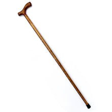 Load image into Gallery viewer, Varnished Beechwood Light Brown Classic Derby Walking Stick