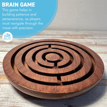 Load image into Gallery viewer, Handcrafted Wooden Labyrinth Puzzle Maze - Educational Brain Teaser Game for Children and Adults