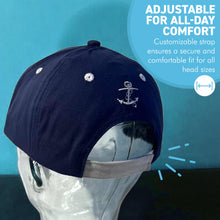 Load image into Gallery viewer, Galley Slave Adjustable Navy Blue Baseball Cap, classic unisex cotton hat for casual, sports & outdoor wear