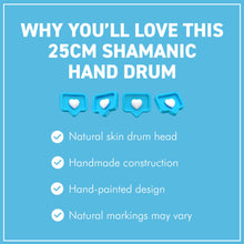 Load image into Gallery viewer, Shamanic hand drum with beater handmade in Bali with natural skin