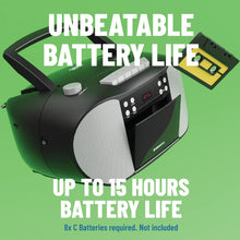 Load image into Gallery viewer, Oakcastle BCX10 Portable CD Player Boombox | Cassette Player & FM Radio | 2.0 Stereo Sound | Cassette Recorder | 15hr Playtime with Batteries | LED Display, Headphone Jack, Simple Controls