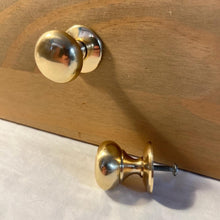 Load image into Gallery viewer, Mulberry Brass Knob | Set of 2 door knobs | Brass cupboard knobs | Cabinet hardware | Antique brass cupboard handles | Cupboard door handles | 30mm