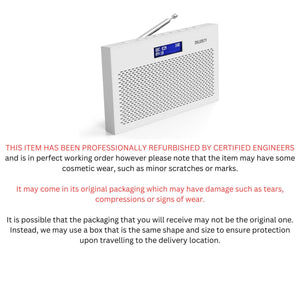 Majority Histon II COMPACT DAB Radio Portable | Battery Powered with DAB/DAB+ & FM | Dual Alarm & Snooze Function | 20 Preset Stations