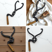 Load image into Gallery viewer, 𝗛𝗘𝗔𝗩𝗬 𝗗𝗨𝗧𝗬 𝗖𝗔𝗦𝗧 𝗜𝗥𝗢𝗡 𝗟𝗢𝗚 𝗟𝗜𝗙𝗧𝗜𝗡𝗚 𝗧𝗢𝗡𝗚𝗦 | Durable | Rust-Resistant | Firewood Tongs with pincer action | Fireplace | Fire Pit & Outdoor Fires Accessory