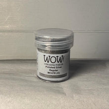 Load image into Gallery viewer, Wow! Embossing Powder 15ml | POLISHED SILVER REGULAR| Free your creativity and give your embossing sparkle
