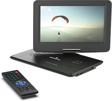 Load image into Gallery viewer, 17.5&quot; PORTABLE DVD PLAYER | Rechargeable DVD Player Portable with 15.6 inch HD Swivel and Flip Screen | Mains or Car Powered, Region Free, Anti-Shock Protect, Remote Control | Oakcastle DVD175
