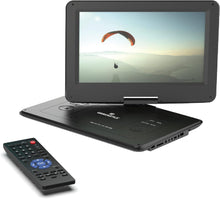 Load image into Gallery viewer, 17.5" PORTABLE DVD PLAYER | Rechargeable DVD Player Portable with 15.6 inch HD Swivel and Flip Screen | Mains or Car Powered, Region Free, Anti-Shock Protect, Remote Control | Oakcastle DVD175