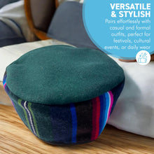 Load image into Gallery viewer, Handmade Nepalese Wool Green Smoking Cap, Lightweight, Stylish, with Traditional Tibetan Accents, Size 59cm, Large