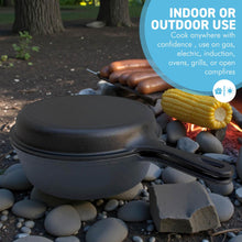 Load image into Gallery viewer, 𝗖𝗔𝗦𝗧 𝗜𝗥𝗢𝗡 𝗦𝗞𝗜𝗟𝗟𝗘𝗧 & 𝗟𝗜𝗗 3.3L – Combo Cooker for Oven, Hob and campfires.