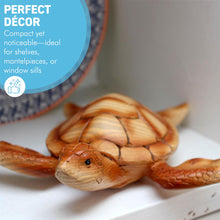 Load image into Gallery viewer, Nautical Gift Wood Effect Turtle 18cm