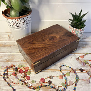 Wooden Jewellery Trinket Box Keepsake Storage Organiser | Multipurpose Use As Jewellery Storage | Watch Box | 23cm x 15cm