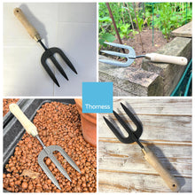 Load image into Gallery viewer, METAL GARDEN HAND FORK with WOODEN HANDLE | Gardeners Tools | Metal Fork | Hand Tools | Gardeners Gifts | Gardeners | Weeding