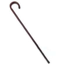 Load image into Gallery viewer, 92cm Dark Brown Chestnut wooden Walking Cane, lightweight mobility aid with rubber ferrule for enhanced stability and comfort