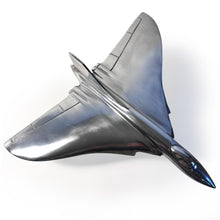 Load image into Gallery viewer, Vulcan Aeroplane Ornament, Hand-Finished Aluminium Avro Vulcan Plane Sculpture, Stylish Gift & Decorative RAF Delta Wing Aircraft Model