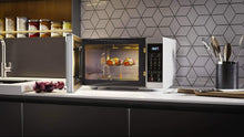 Load image into Gallery viewer, SHARP YC-MG81U-S 28 Litre 900W Digital Microwave with 1100W Grill, 11 power levels, ECO Mode, defrost function, LED cavity light – Silver