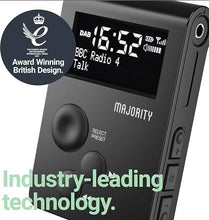 Load image into Gallery viewer, Majority Petersfield-Go Personal Digital DAB/DAB+/FM Radio, Active Sports Portable, Walk Run or Jogging, Rechargeable USB, Headphones Included
