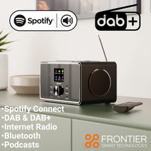 Load image into Gallery viewer, Internet Radio with DAB+ | 100 Watts 2.1 Bluetooth Radio with Spotify Connect, Alarm, 90+ Presets, Built-In Subwoofer and Remote Control | Majority Bard Music System and Digital Radio
