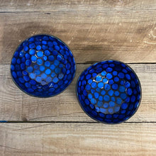 Load image into Gallery viewer, Two Coconut bowl with Deep Blue lacquered interior