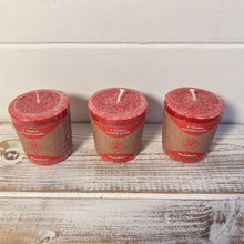 Load image into Gallery viewer, Set of 3 Root (Red) - Chakra Candles  | Standing at about 4.5 centimetres tall (1.75 inches), emanates an aura of rustic charm, invoking the essence of the earth itself.