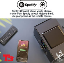 Load image into Gallery viewer, Internet Radio with DAB+ | 100 Watts 2.1 Bluetooth Radio with Spotify Connect, Alarm, 90+ Presets, Built-In Subwoofer and Remote Control | Majority Bard Music System and Digital Radio