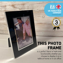 Load image into Gallery viewer, BLACK ALUMINIUM GLASS PHOTO FRAME | 15cm x 20cm | 6 Inches x 8 Inches | Picture Frame | High Quality Contemporary style | Showcase your photos and pictures.