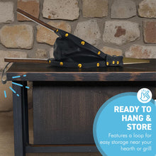 Load image into Gallery viewer, 𝗧𝗥𝗔𝗗𝗜𝗧𝗜𝗢𝗡𝗔𝗟 𝗦𝗧𝗬𝗟𝗘 𝗪𝗢𝗢𝗗 & 𝗙𝗔𝗨𝗫 𝗟𝗘𝗔𝗧𝗛𝗘𝗥 𝗙𝗜𝗥𝗘𝗣𝗟𝗔𝗖𝗘 𝗕𝗘𝗟𝗟𝗢𝗪𝗦 𝟰𝟬𝗖𝗠 – Log Fire Air Blower for Wood Burners | Coal Stoves | Winter Heating | Cosy | Fireplace Accessories and Gifts