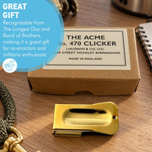 Load image into Gallery viewer, The Airborne Cricket – The D-Day Paratrooper Clicker in Solid Brass and Steel
