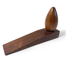 Load image into Gallery viewer, WOODEN WEDGE DOOR STOP WITH OVOID SHAPE TOP | Door Wedge | Wooden Ovoid| Door Accessories | Floor Door Stop | Door Stoppers | Natural Materials