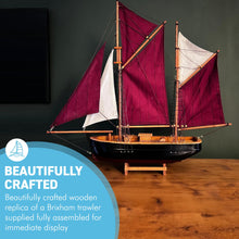 Load image into Gallery viewer, Brixham Trawler Model Yacht,  Detailed Replica of Classic Fishing Boat, Perfect for Nautical Decor and Collectors