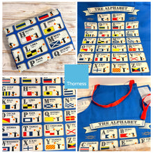 Load image into Gallery viewer, Alphabet Apron | 100% cotton | Adjustable Apron | 90cm x 70cm