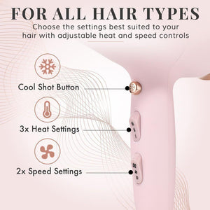 Lily England | The Ultimate Blow Dryer | Deluxe Hair Dryer Pink