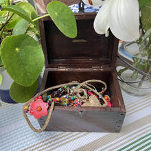 Load image into Gallery viewer, Handcrafted Wooden Pirate Treasure Chest Money Box - Decorative Keepsake Storage