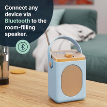 Load image into Gallery viewer, DAB, DAB+ Digital and FM Bluetooth radio | Battery and Mains Powered Portable DAB Radio | Majority Little Shelford | Bluetooth Connectivity, Dual Alarm, 15 Hours Playback and LED Display | Duck Egg