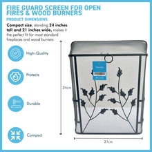 Load image into Gallery viewer, Fire Guard Screen for Open Fires, Wood Burners, and Log Burners - Perfect for Living Rooms