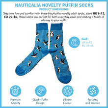 Load image into Gallery viewer, Novelty Puffin Socks, Wildlife Enthusiast Gift, Fun Ankle Socks with Puffin Design