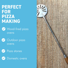 Load image into Gallery viewer, The 450mm Pizza Spinner Paddle – A Stainless Steel Pizza Turner with Wooden Handle
