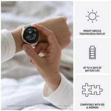 Load image into Gallery viewer, Garmin Venu 3S, Silver Stainless Steel Bezel, Sage Grey Case, Silicone Band 41mm