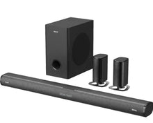 Load image into Gallery viewer, Refurbished Majority Bluetooth 5.1 Surround Sound System, 3D Dolby Audio Soundbar 300W, Home Cinema Sound System and Sound bar with HDMI ARC, Wireless Subwoofer and Detachable Speakers Everest