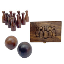 Load image into Gallery viewer, Deluxe Wooden Bowling Set with Solid Wood Storage Box | Ideal Gift for All Ages and Occasions