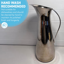 Load image into Gallery viewer, Polished Steel Pitcher jug 3 Litre, 35cm tall
