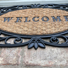 Load image into Gallery viewer, Rubber backed Coir Welcome Rectangle Door Mat 30cm x 45cm | Outdoor or Indoor use | doormat | non slip