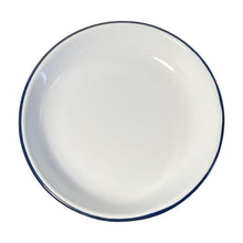 Load image into Gallery viewer, 18CM WHITE ENAMEL DINNER PLATE | Pasta and Rice plate | Enamel plate | Single plate | Traditional dinner plate | Kitchen plate for pies, sides and dinner | 18cm diameter with 3cm depth