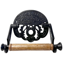Load image into Gallery viewer, Elegant Black 'Crown' Iron Toilet Roll Holder – Decorative, Durable, and Stylish Bathroom Accessory