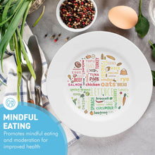 Load image into Gallery viewer, Colourful melamine PORTION CONTROL PLATE for Adults to Encourage Healthy Eating, Melamine Diet Plate Visually Divided for Slimming and Weight Loss | 100% Certified Food-Safe & BPA-Free Melamine