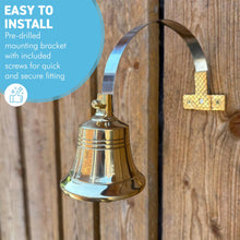 Load image into Gallery viewer, The Shop Keeper – The Brass Bell That Announces Every Visitor. No Batteries, No Wiring, Just That Unmistakable Ring.