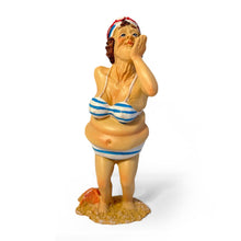 Load image into Gallery viewer, BLOWING A KISS CUTE OLD DEAR resin FIGURINE | Seaside ornament | bathroom ornaments | beach figurine | 15cm (H) | Swimmer | Old Deer | Timeless Treasures
