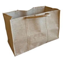 Load image into Gallery viewer, 𝗟𝗔𝗥𝗚𝗘 𝗛𝗘𝗦𝗦𝗜𝗔𝗡 𝗙𝗜𝗥𝗘𝗪𝗢𝗢𝗗 𝗖𝗔𝗥𝗥𝗜𝗘𝗥 𝗕𝗔𝗚 𝟲𝟯𝘅𝟮𝟵𝘅𝟰𝟬𝗰𝗺 | Log Holder Tote Bag with 2 Handles | Fireplace Wood Storage | Fireside Accessories